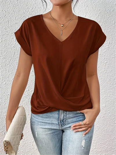 Nora - T-shirt Casual con Scollo a V