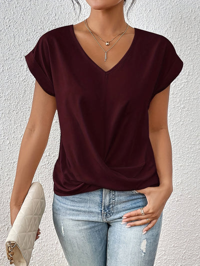 Nora - T-shirt Casual con Scollo a V