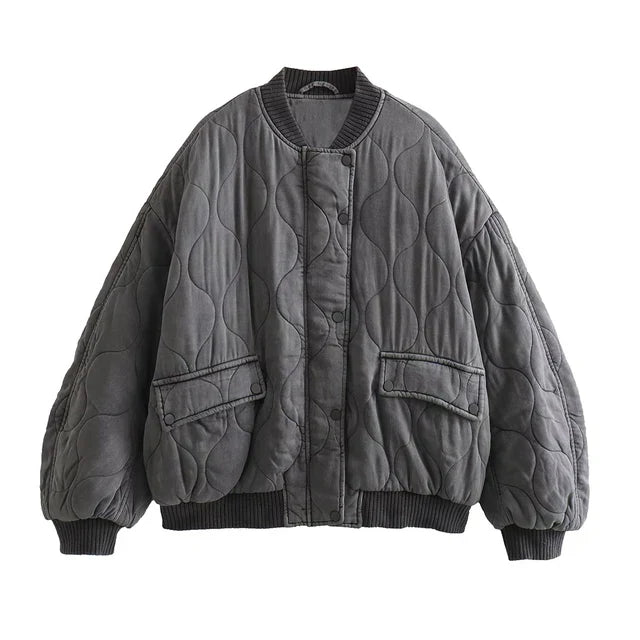 Rosa™ - Bomber Jacket Loose in Cotone