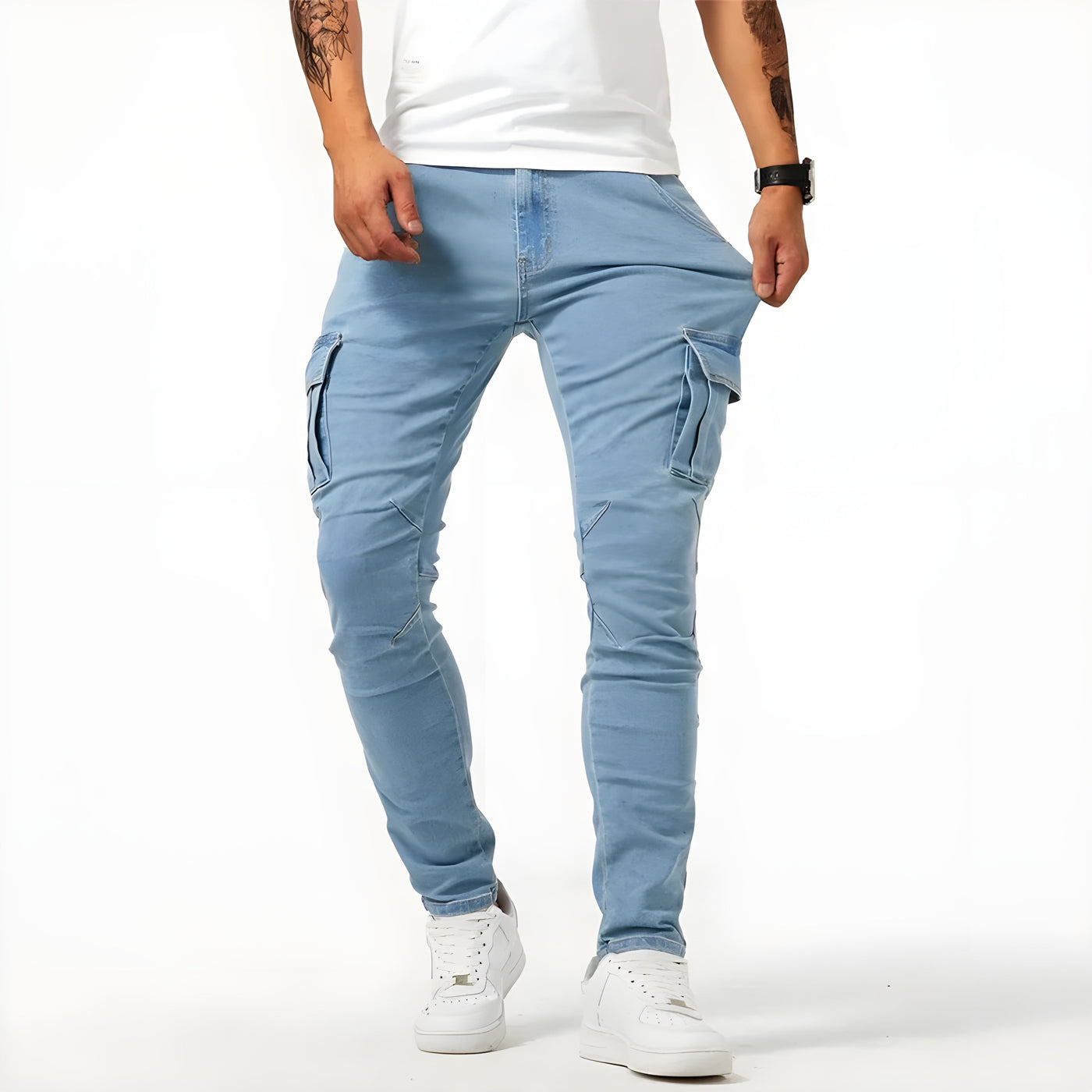 Samuel™ | Pantaloni cargo in denim stretch